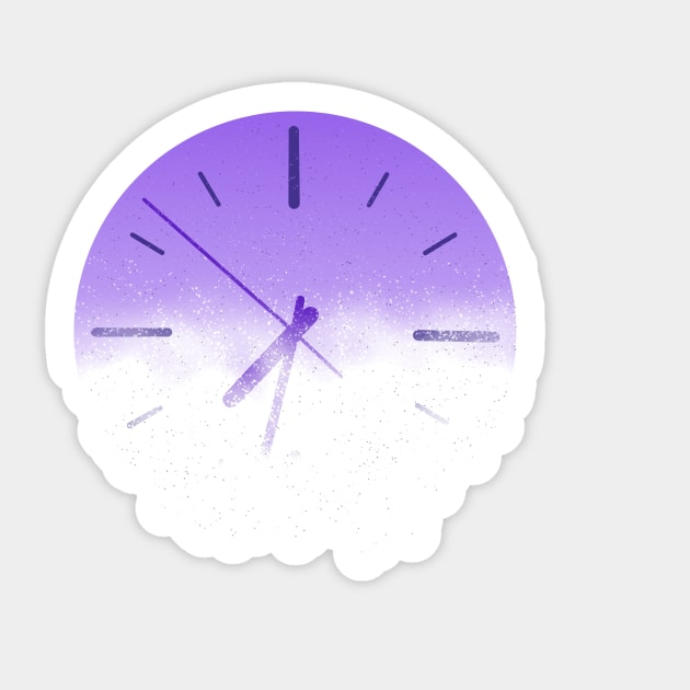 Clouded Time Sticker by PsychoBell